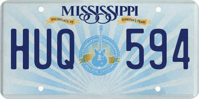 MS license plate HUQ594
