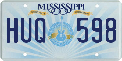 MS license plate HUQ598