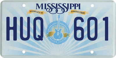 MS license plate HUQ601