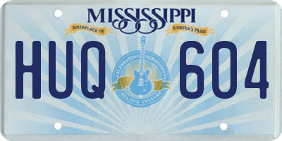 MS license plate HUQ604