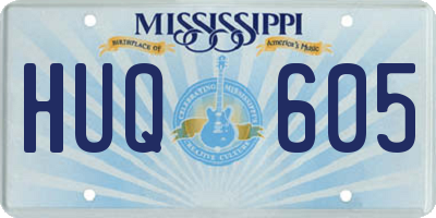 MS license plate HUQ605