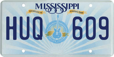 MS license plate HUQ609