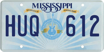 MS license plate HUQ612