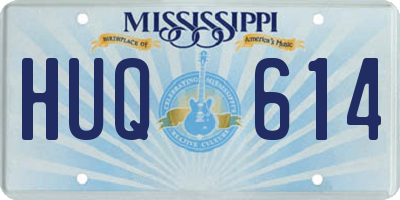 MS license plate HUQ614