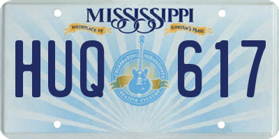 MS license plate HUQ617