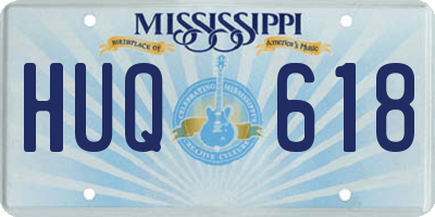 MS license plate HUQ618