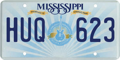 MS license plate HUQ623