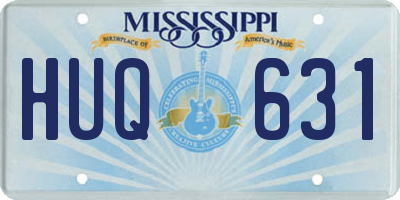 MS license plate HUQ631