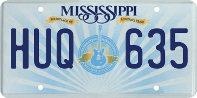 MS license plate HUQ635