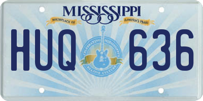 MS license plate HUQ636