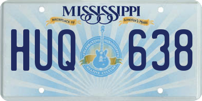 MS license plate HUQ638