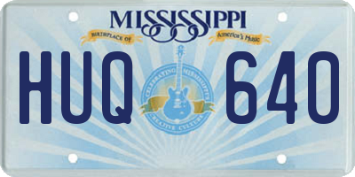 MS license plate HUQ640