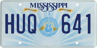 MS license plate HUQ641