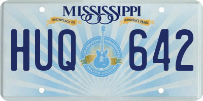 MS license plate HUQ642