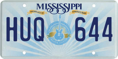 MS license plate HUQ644