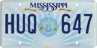 MS license plate HUQ647