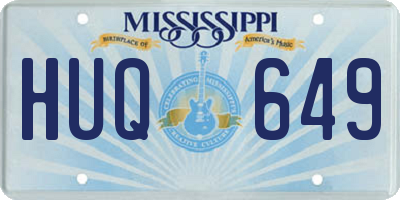 MS license plate HUQ649