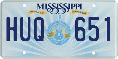 MS license plate HUQ651