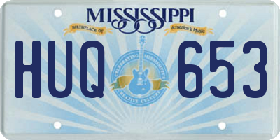 MS license plate HUQ653