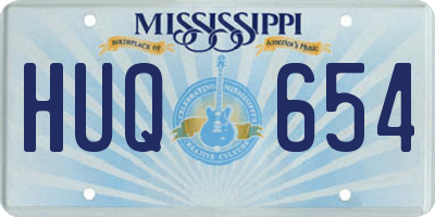 MS license plate HUQ654