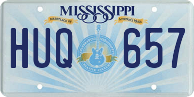 MS license plate HUQ657