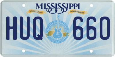 MS license plate HUQ660