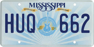 MS license plate HUQ662