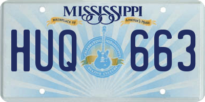 MS license plate HUQ663