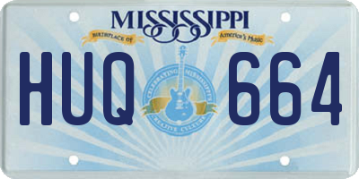 MS license plate HUQ664