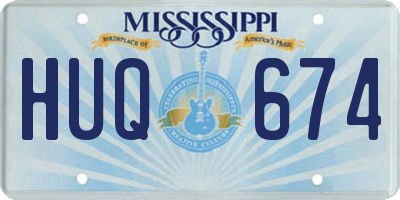 MS license plate HUQ674
