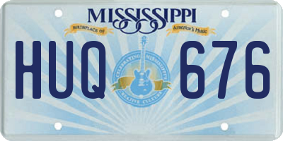 MS license plate HUQ676