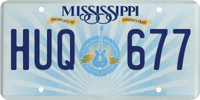 MS license plate HUQ677
