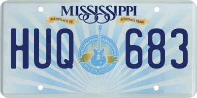 MS license plate HUQ683