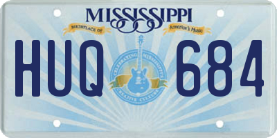 MS license plate HUQ684
