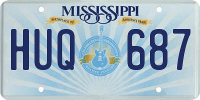 MS license plate HUQ687