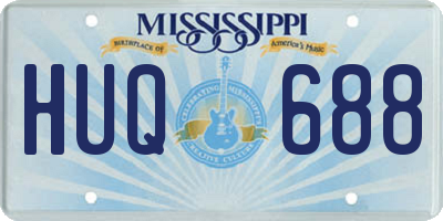 MS license plate HUQ688