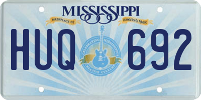 MS license plate HUQ692
