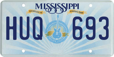 MS license plate HUQ693