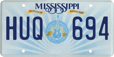 MS license plate HUQ694
