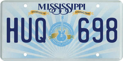 MS license plate HUQ698