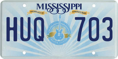 MS license plate HUQ703