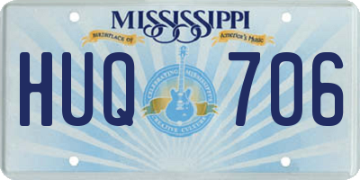 MS license plate HUQ706