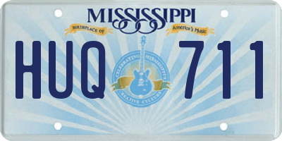 MS license plate HUQ711