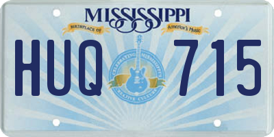 MS license plate HUQ715