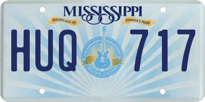 MS license plate HUQ717