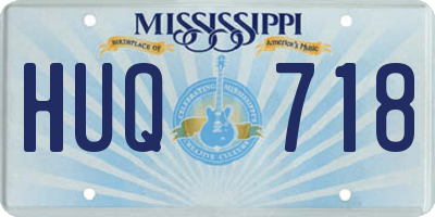 MS license plate HUQ718