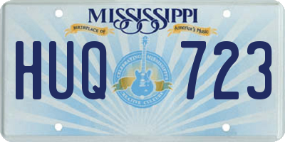 MS license plate HUQ723