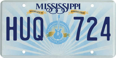 MS license plate HUQ724