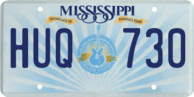 MS license plate HUQ730