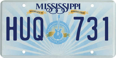 MS license plate HUQ731